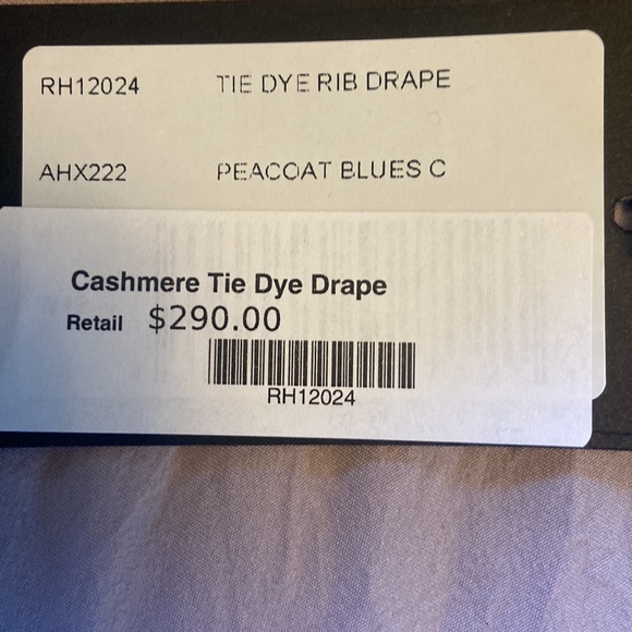 Blue Cashmere Tie Dye Drape - Picture 4 of 4